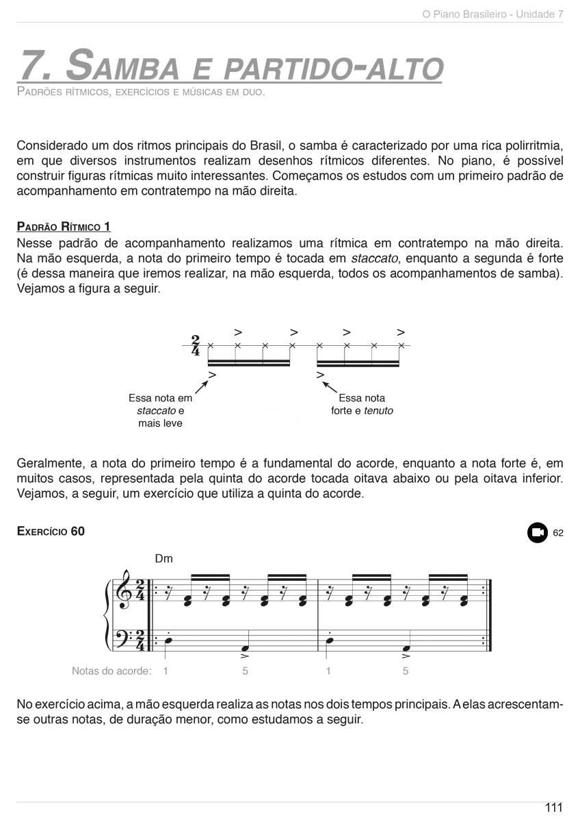 Rítmicas E Levadas Brasileiras Para O Piano - Novos Conceitos Para